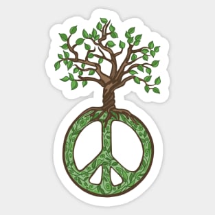 Peace Sign and Tree Of Life Sticker